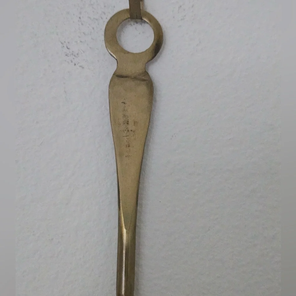 Vintage Solid Brass Kitchen Scoop with Hanging Ring – Farmhouse Pantry Decor